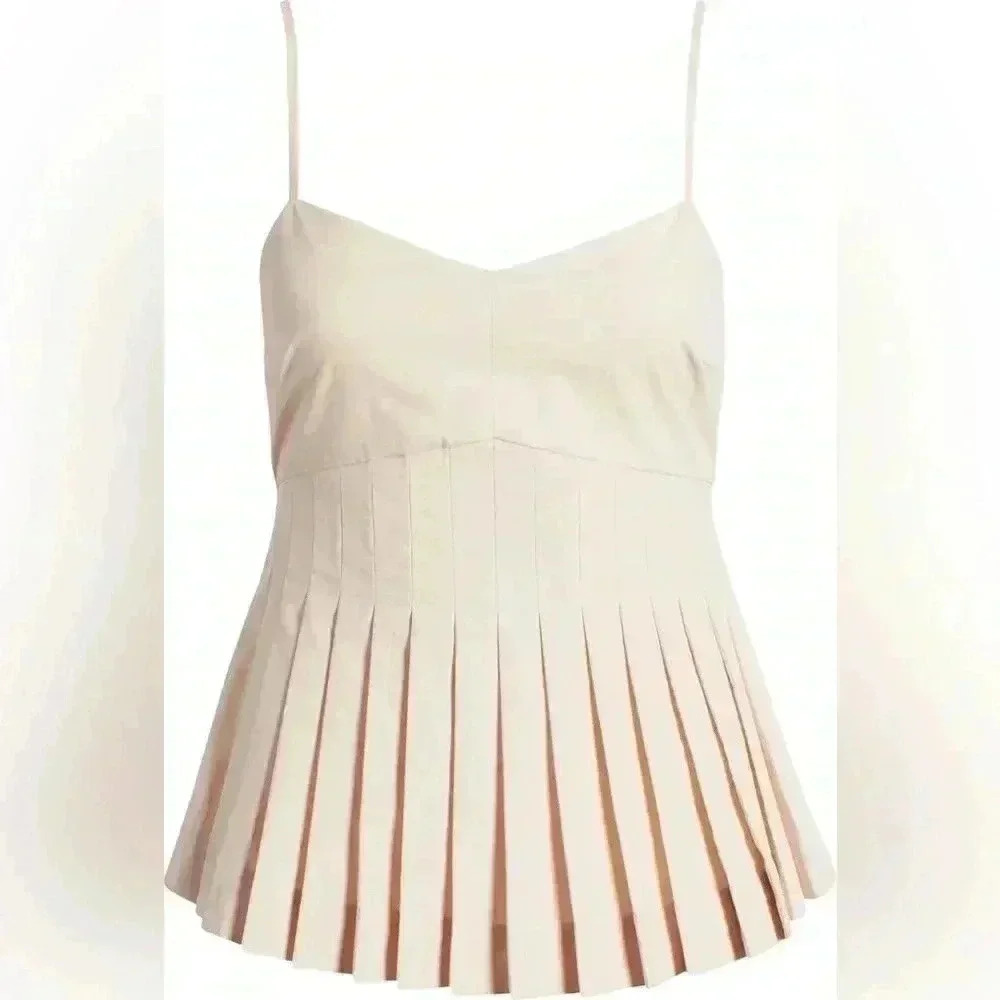 RUE SOPHIE nwt $138 Blush Pleated top - Picture 2 of 7